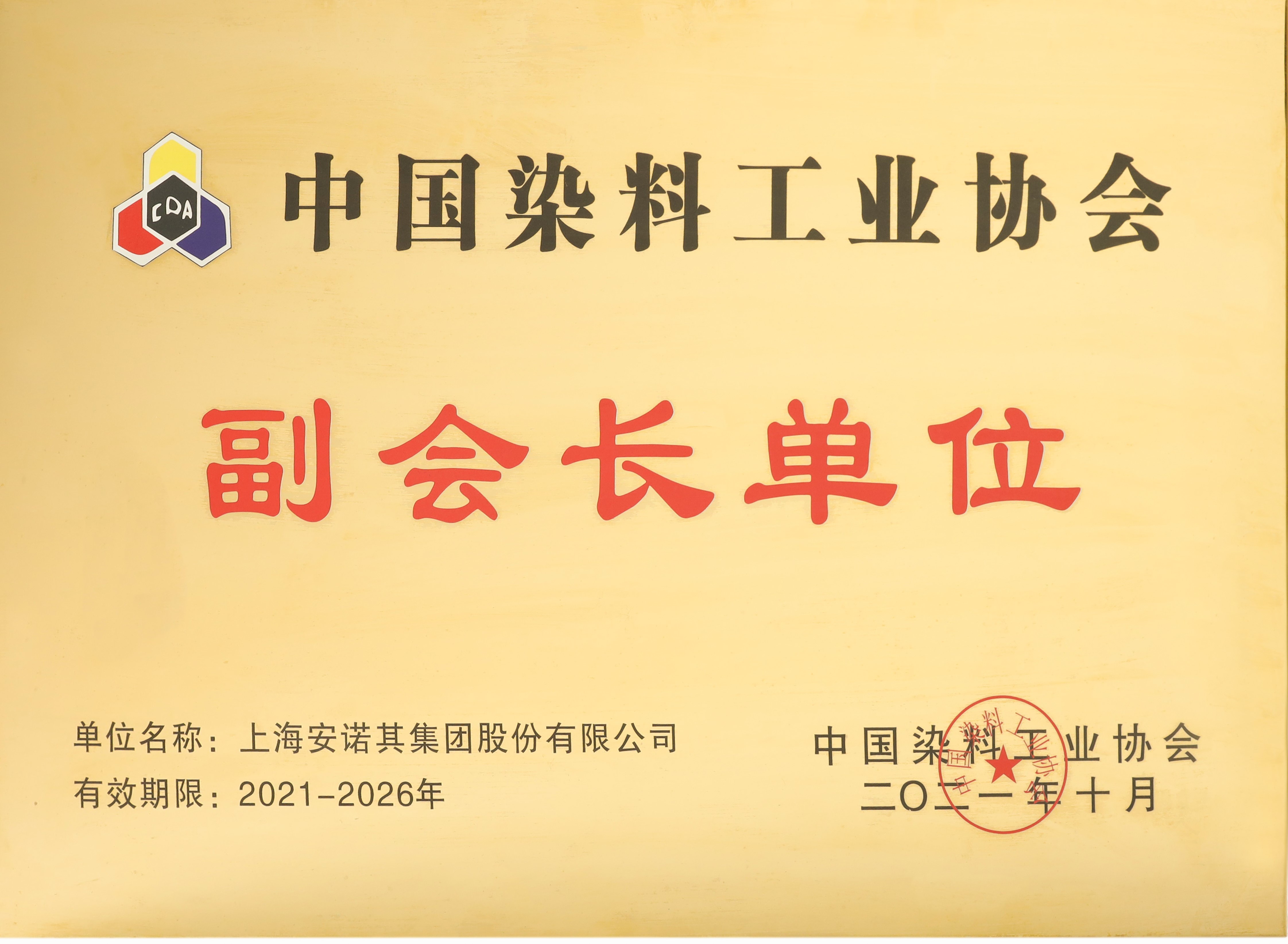 China dye Industry Association vice president unit